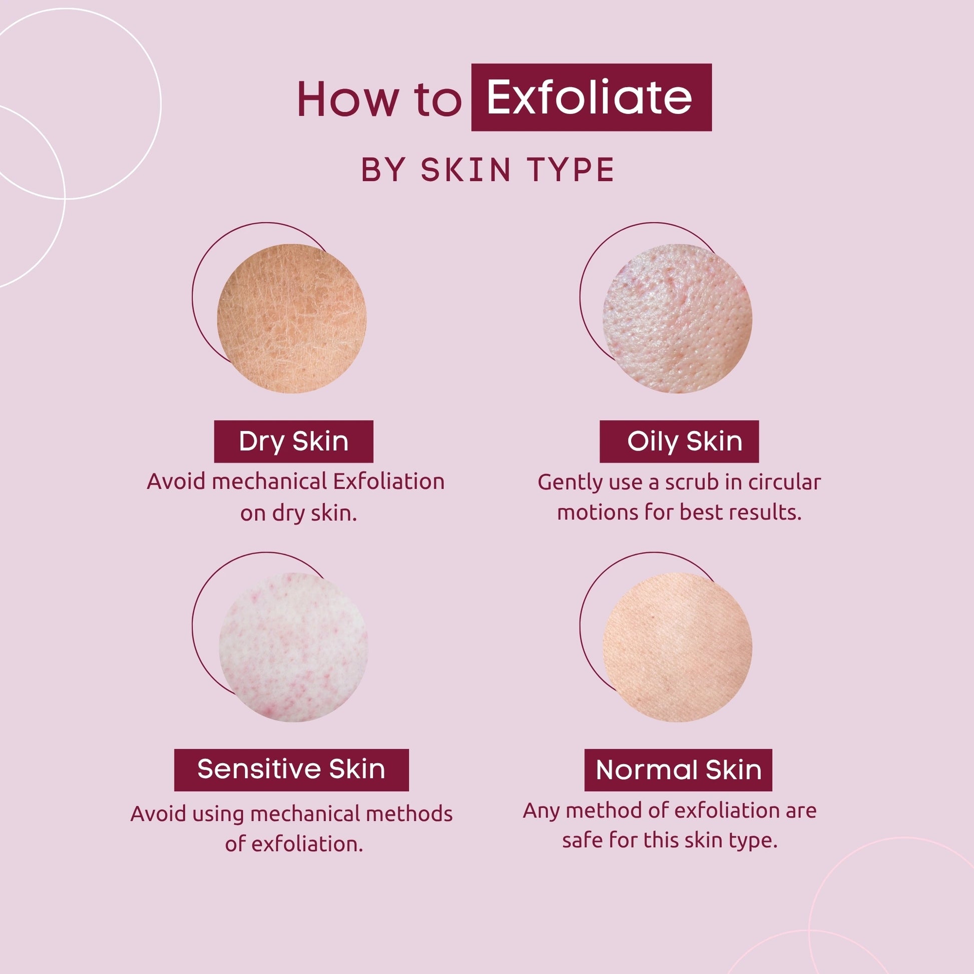 Expert guide on How to Exfoliate by Skin Type for Dry, Oily, Sensitive, and Normal Skin.
