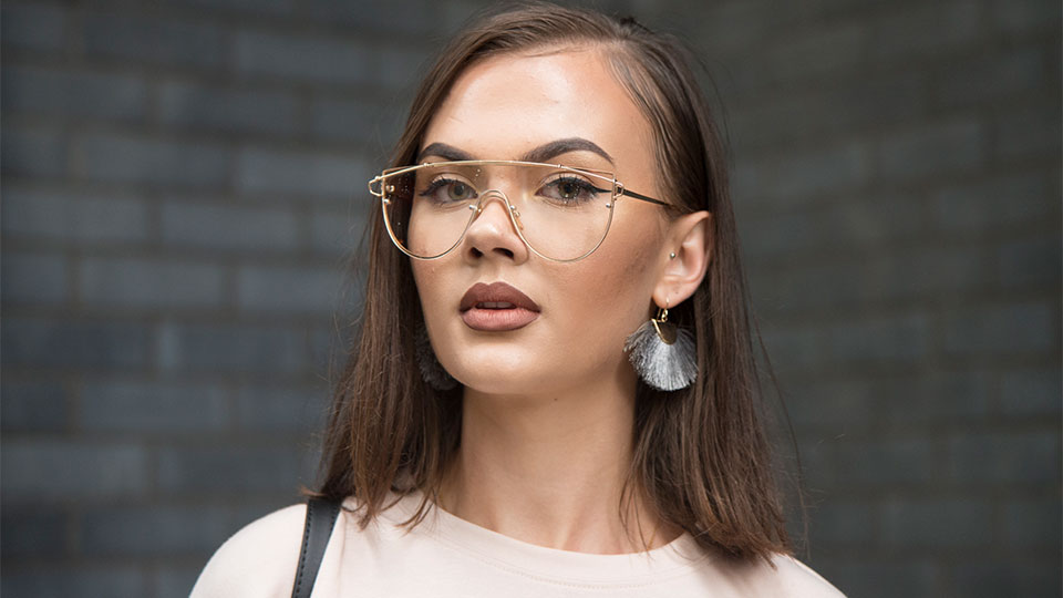 girl with glasses