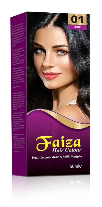 Faiza Hair Colour Black 01 – Long-lasting natural black hair dye for men and women