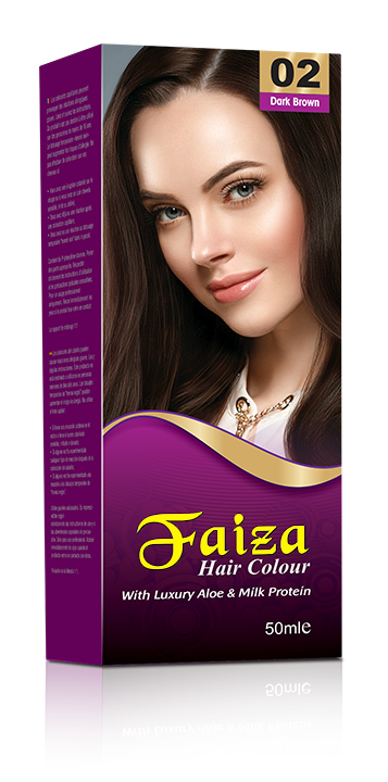 Faiza Hair Colour Dark Brown 02 – Long-lasting natural dark brown hair dye for men and women