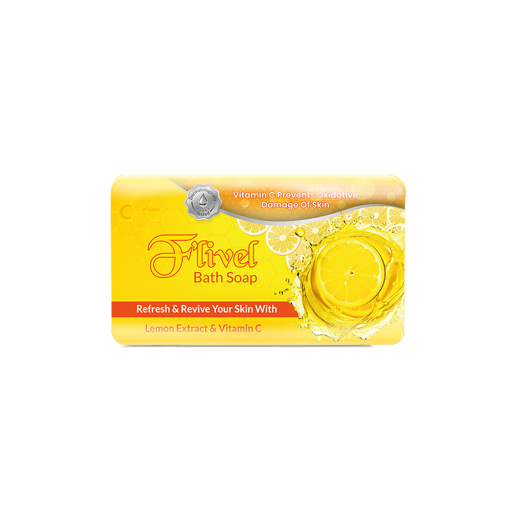 F'LIVEL Bath Soap – Lemon Extract – 95 Grams & 125 Grams | Deep Cleansing & Brightening Body Soap