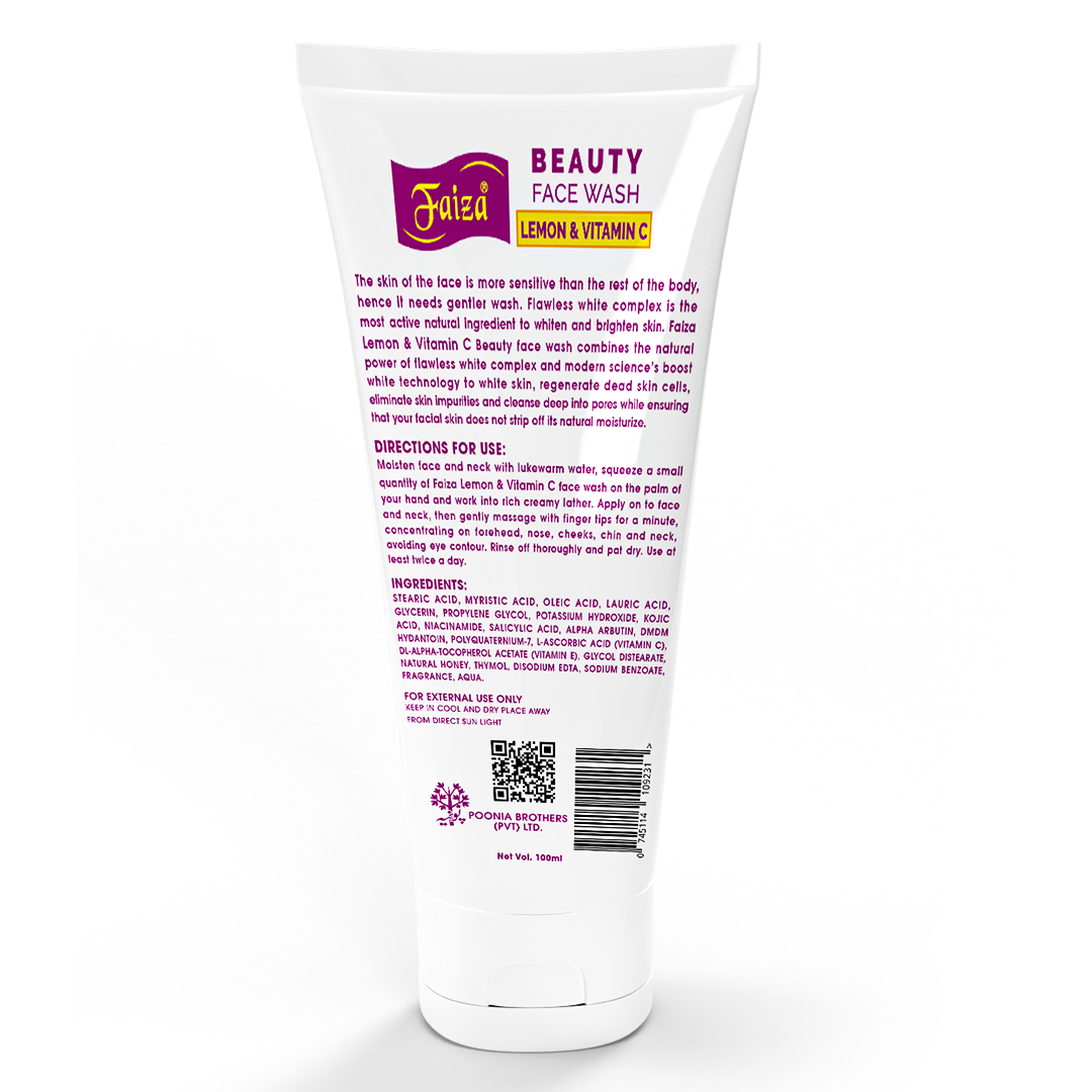 Faiza Lemon & Vitamin C Facewash – Brightening Cleanser