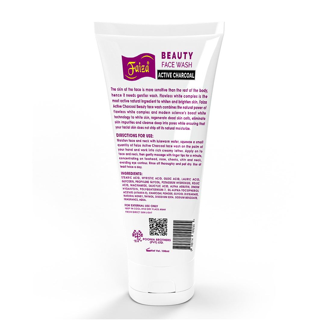 Faiza Charcoal Facewash – Deep Cleansing & Oil Control