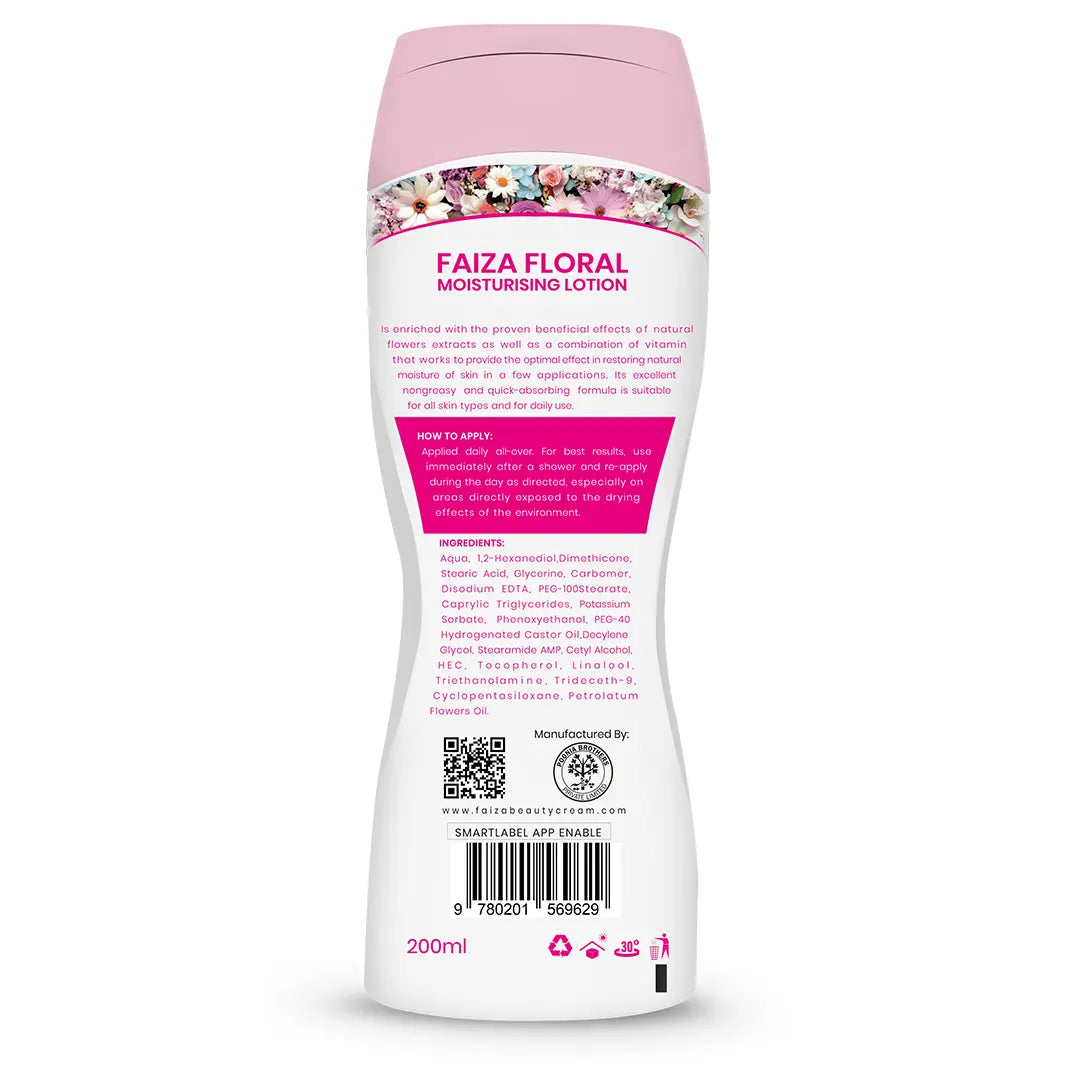 Faiza Moisturizing Lotion 100ml & 200ml Floral – Soft & Fragrant Skin Care