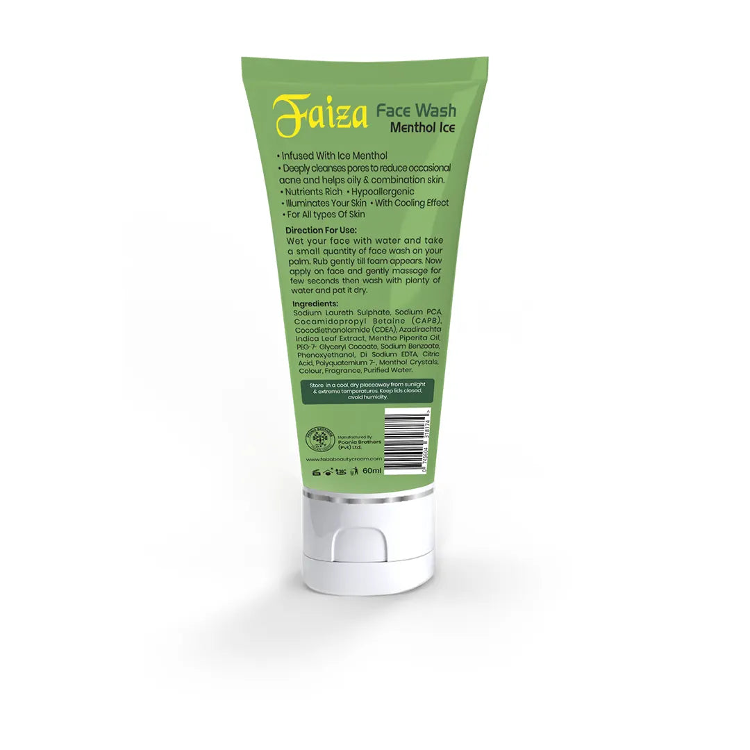 Faiza Menthol Facewash – Deep Clean & Fresh Glow