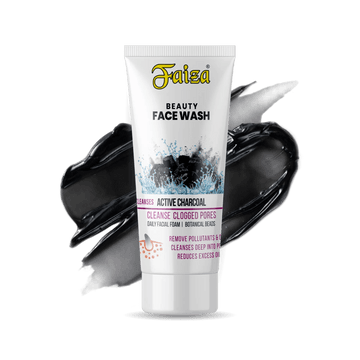 Active Charcoal Face Wash (100ml) - Faiza Beauty Cream