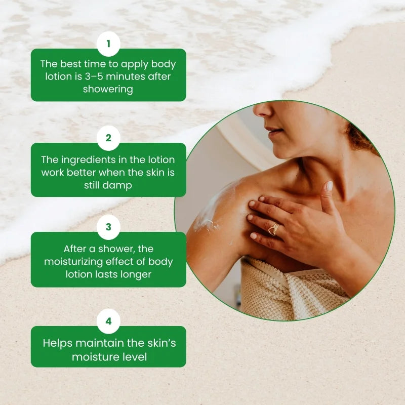 Faiza Cosmetics Body Lotion, application guide, post-shower routine, maximize moisture retention, long-lasting hydration, best time to apply moisturizer, skincare tips