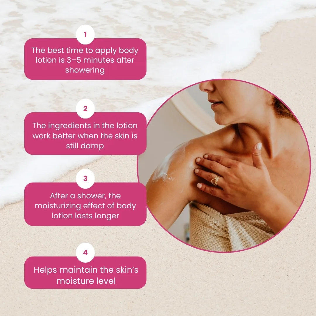 Faiza Cosmetics Body Lotion, post-shower routine, maximize moisture retention, long-lasting hydration, skincare tips, best time to apply moisturizer, damp skin benefits