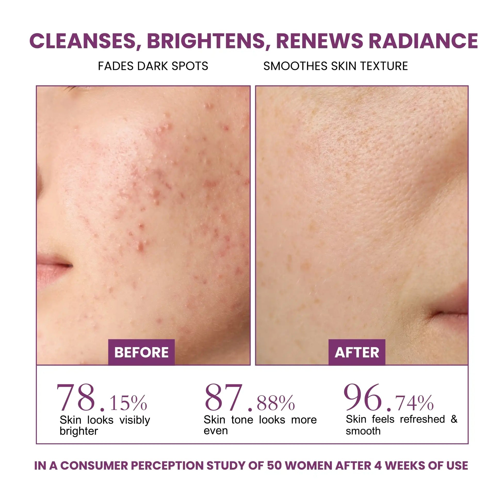 Faiza Cosmetics Radiance Booster Cleanser, Oil Free Foam, unclogs pores, revitalizes tired skin, removes excess sebum, intense whitening, smooth skin look