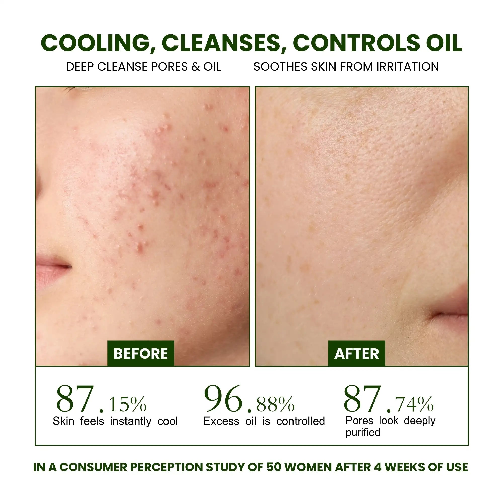 Faiza Cosmetics Ultimate Freeze Cleanse, intense cooling sensation, controls excess oil, deeply cleanses pores, Fragrance Free, natural moisture retention