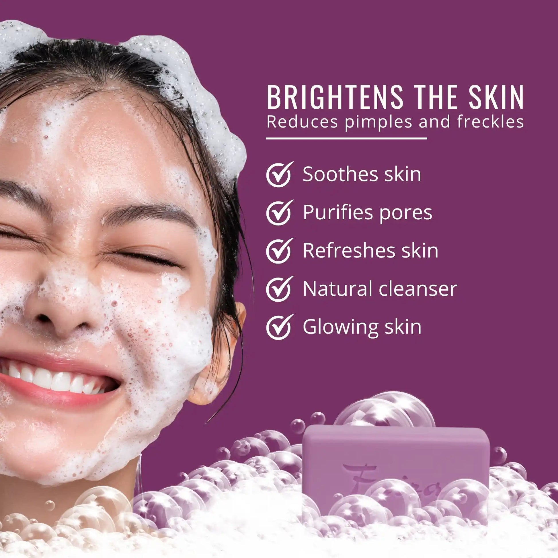Fair Beauty Soap with rich cleansing foam, designed to cleanse skin, refresh pores, and promote a brighter, healthier-looking complexion.