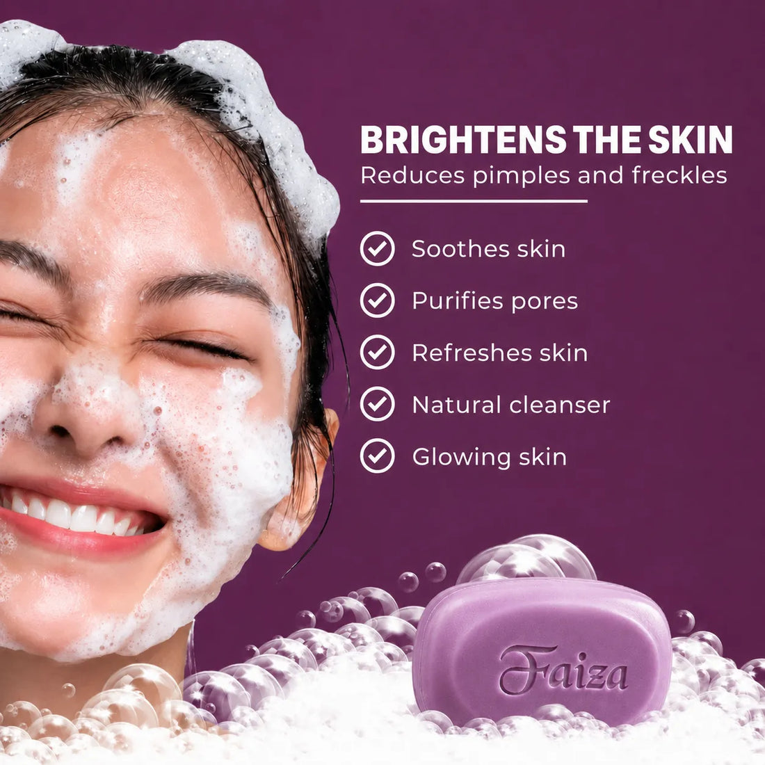 Faiza Beauty Soap moisturizing bar from the official Faiza beauty cream and skincare product range