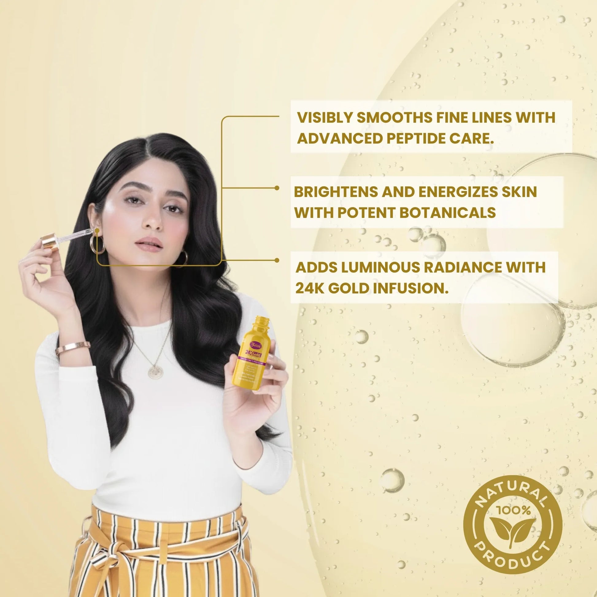 Faiza 24K Gold Skin Serum (30ml) - Faiza Beauty Cream