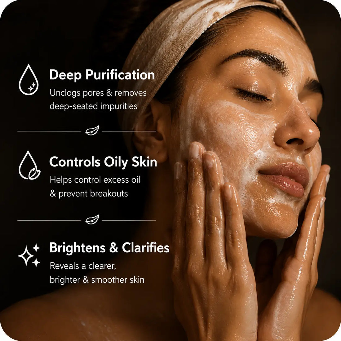 Active Charcoal Face Wash (100ml) - Faiza Beauty Cream