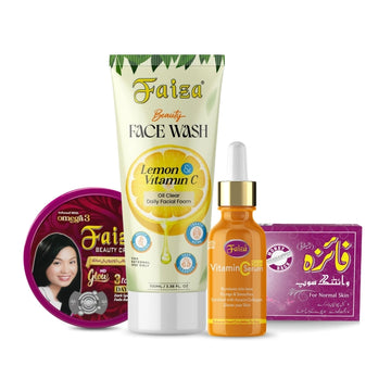 Faiza Beauty Face Wash with Lemon and Vitamin C for a morning citrus glow boost. Oil-free daily facial foam featuring bursting beads to cleanse, brighten skin appearance, and revitalize dull complexions.
