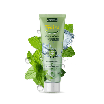 Faiza refreshing menthol face wash for men and women. Daily facial cleanser made with 100% herbal actives to deeply clean and provide an instant cooling sensation.