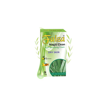 Faiza Cosmetics Magic Clean, Aloe Vera Extract, Dry Skin, 5 min magic formula, painless depilatory, hydrating hair remover, smooth finish, best for sensitive areas