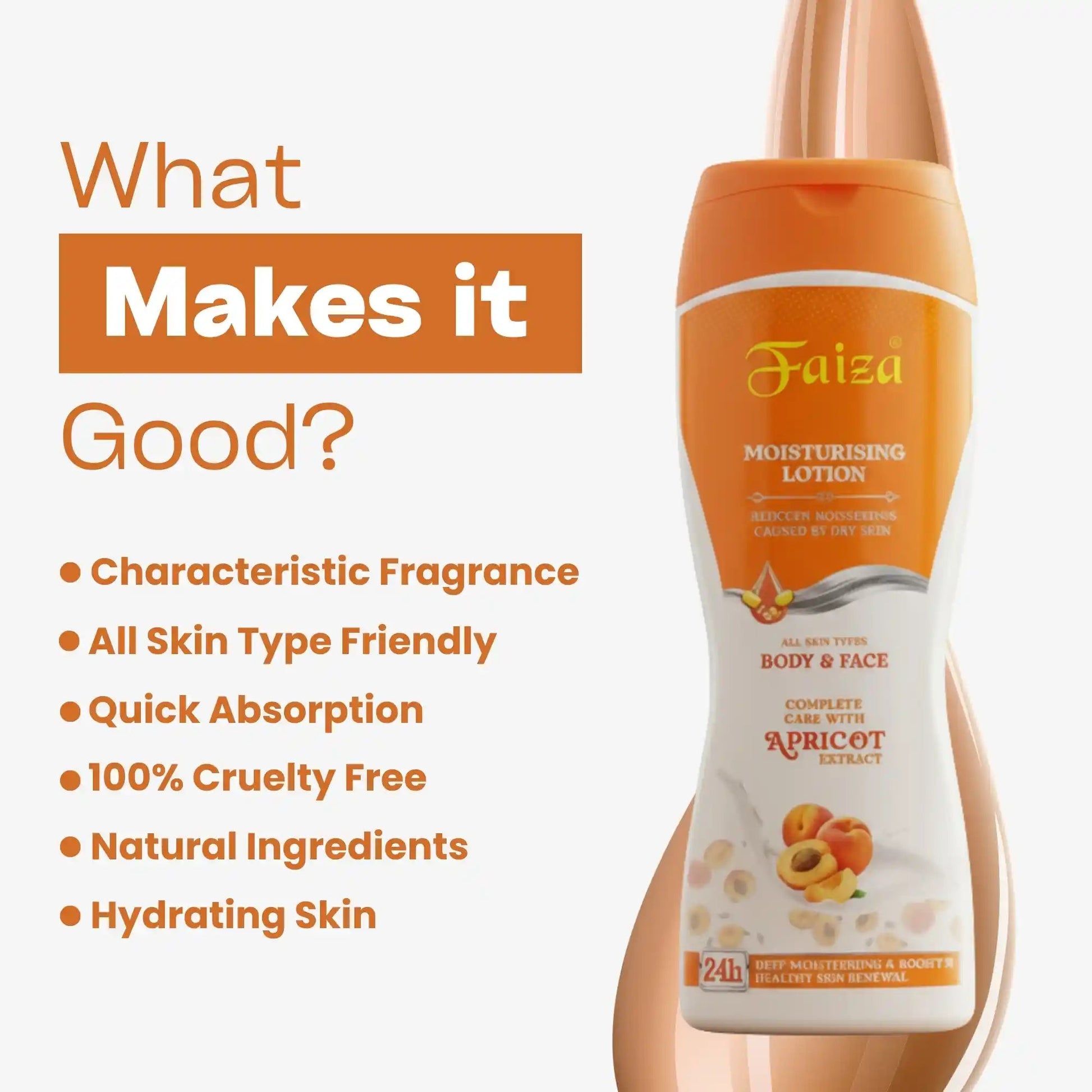 Faiza Moisturizing Lotion Apricot - Faiza Beauty Cream