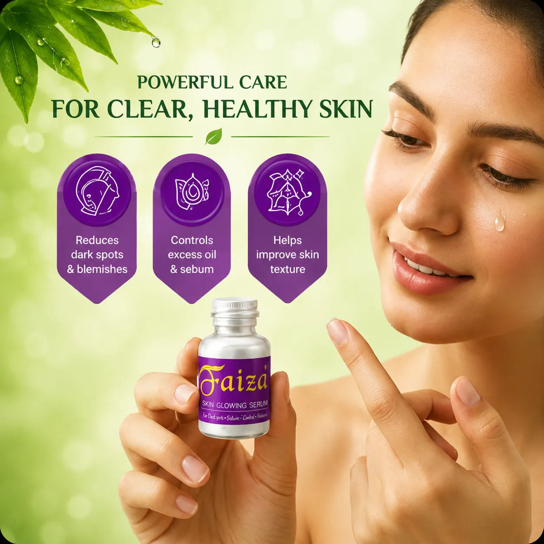 Faiza Acne Control Kit with Acne Resistant Face Wash, Neem Soap, Acne Serum and Beauty Cream for pimples, oily skin, acne marks and clearer skin.