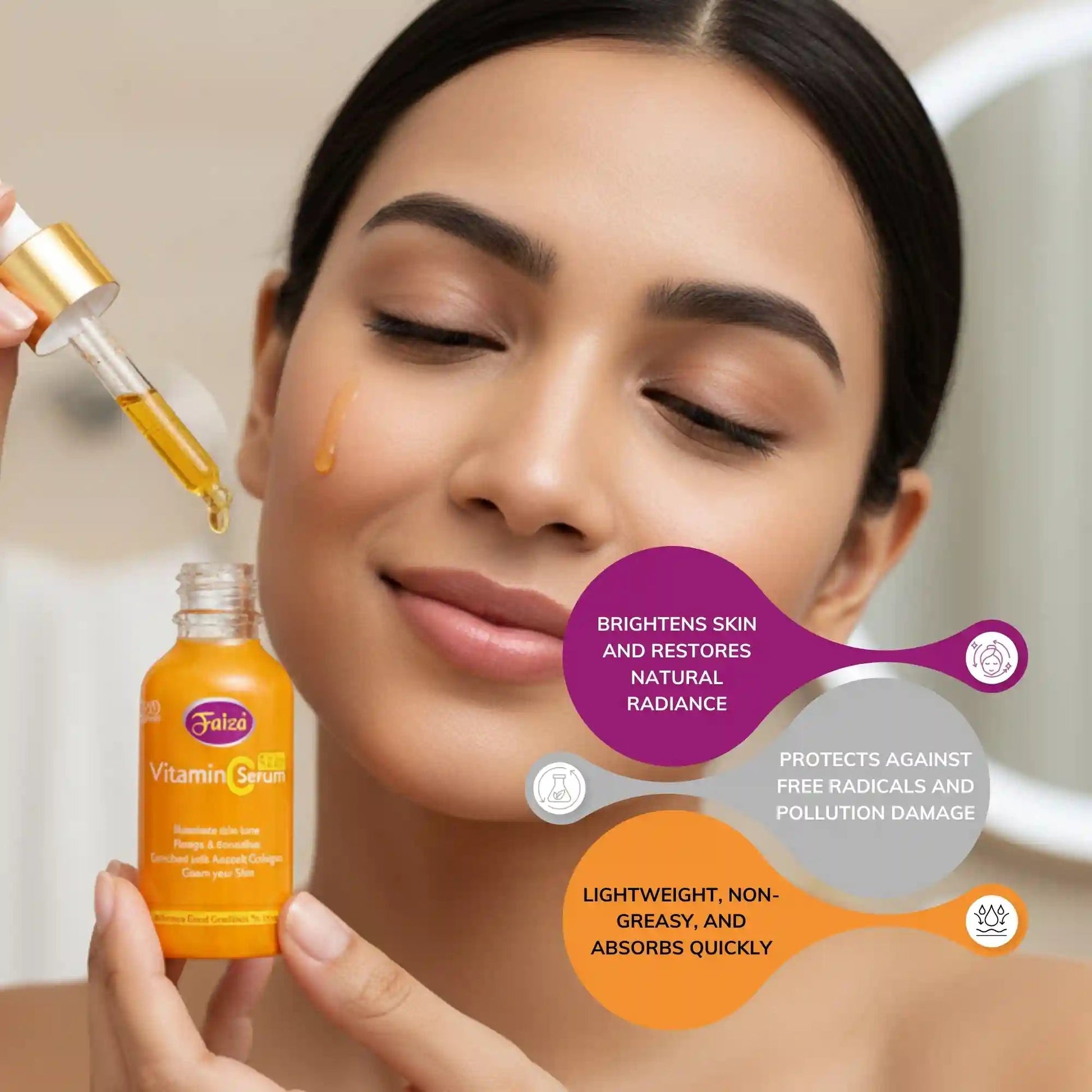 Faiza Vitamin C Serum (30ml) - Faiza Beauty Cream
