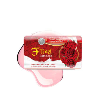 F'livel rose extract and milk protein moisturizing bath soap bar