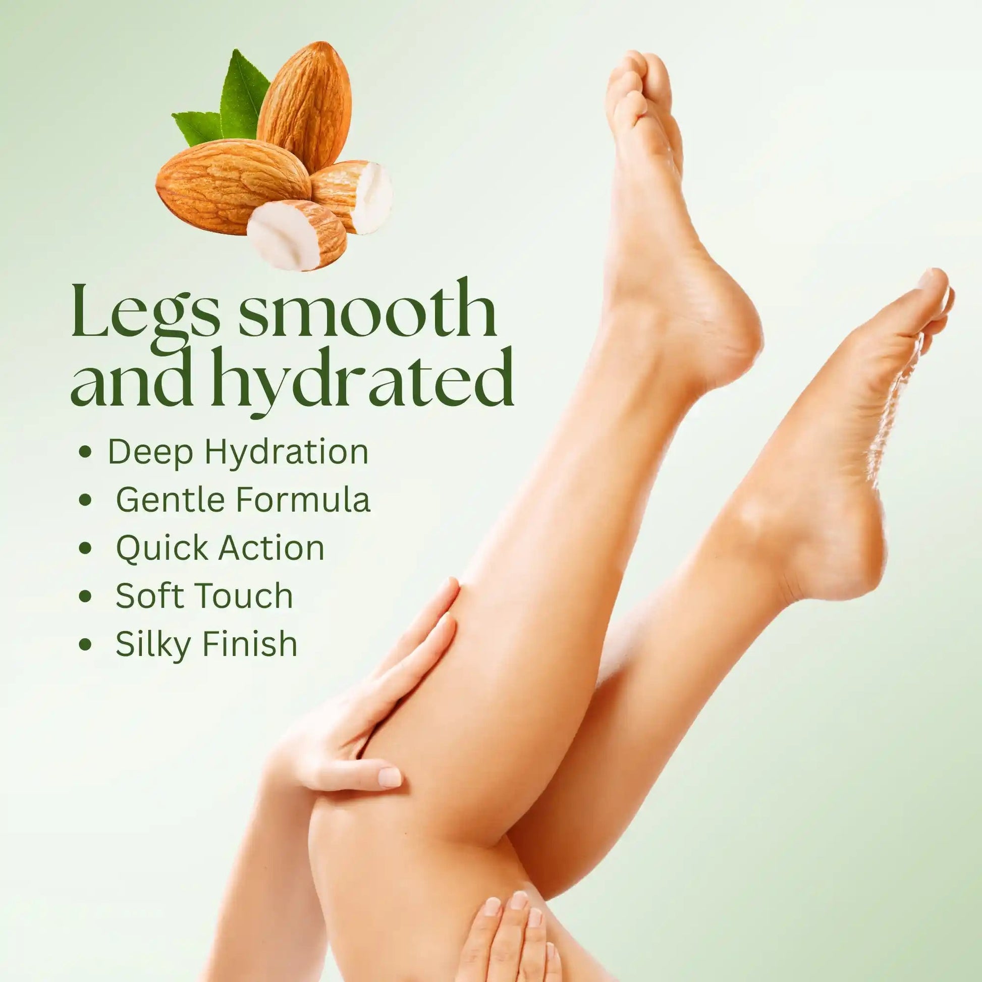Legs smooth hydrated, Deep Hydration, Gentle Formula, Quick Action, Soft Touch, Silky Finish, best hair remover for legs, trending smoothness