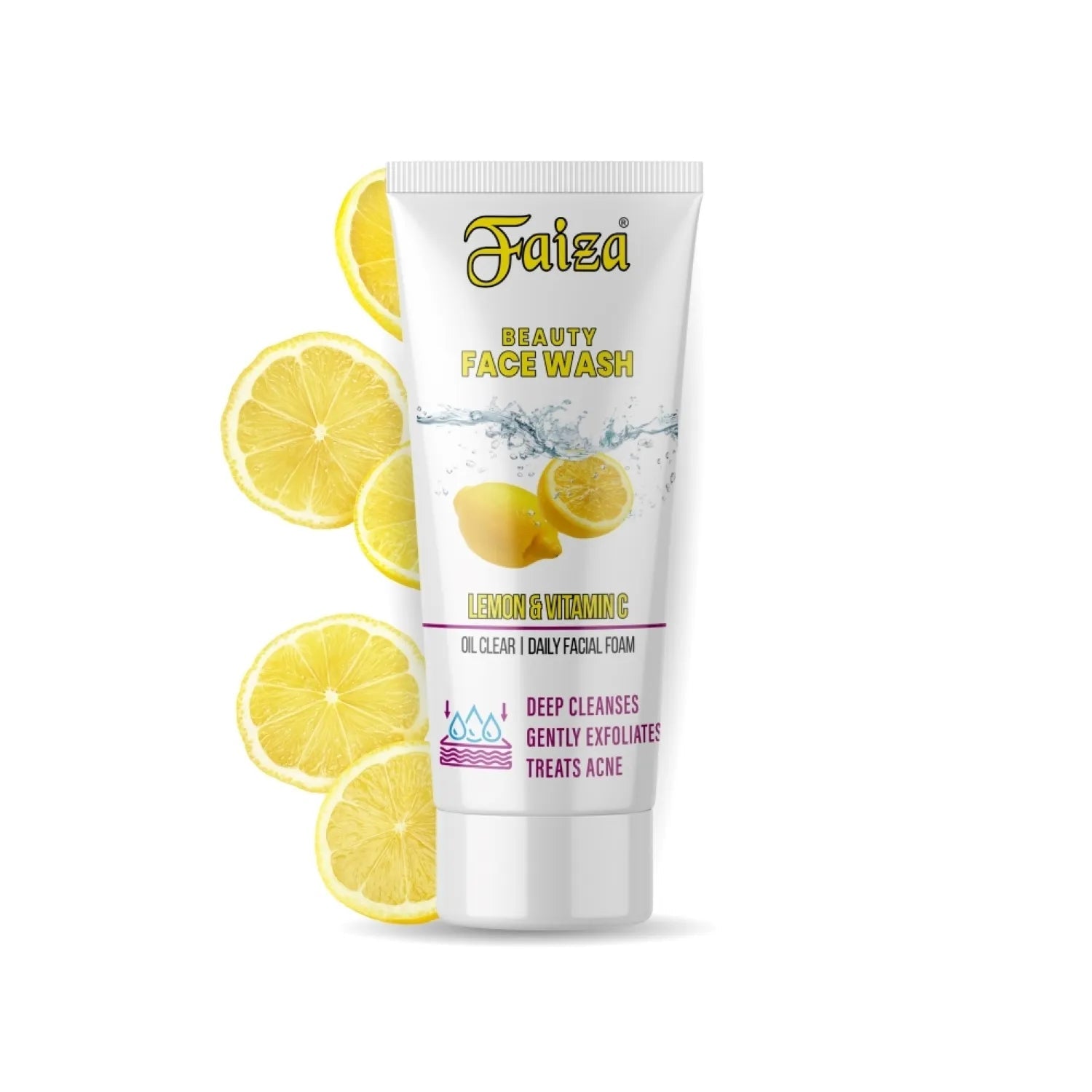 Lemon & Vitamin C Face Wash (100ml) - Faiza Beauty Cream