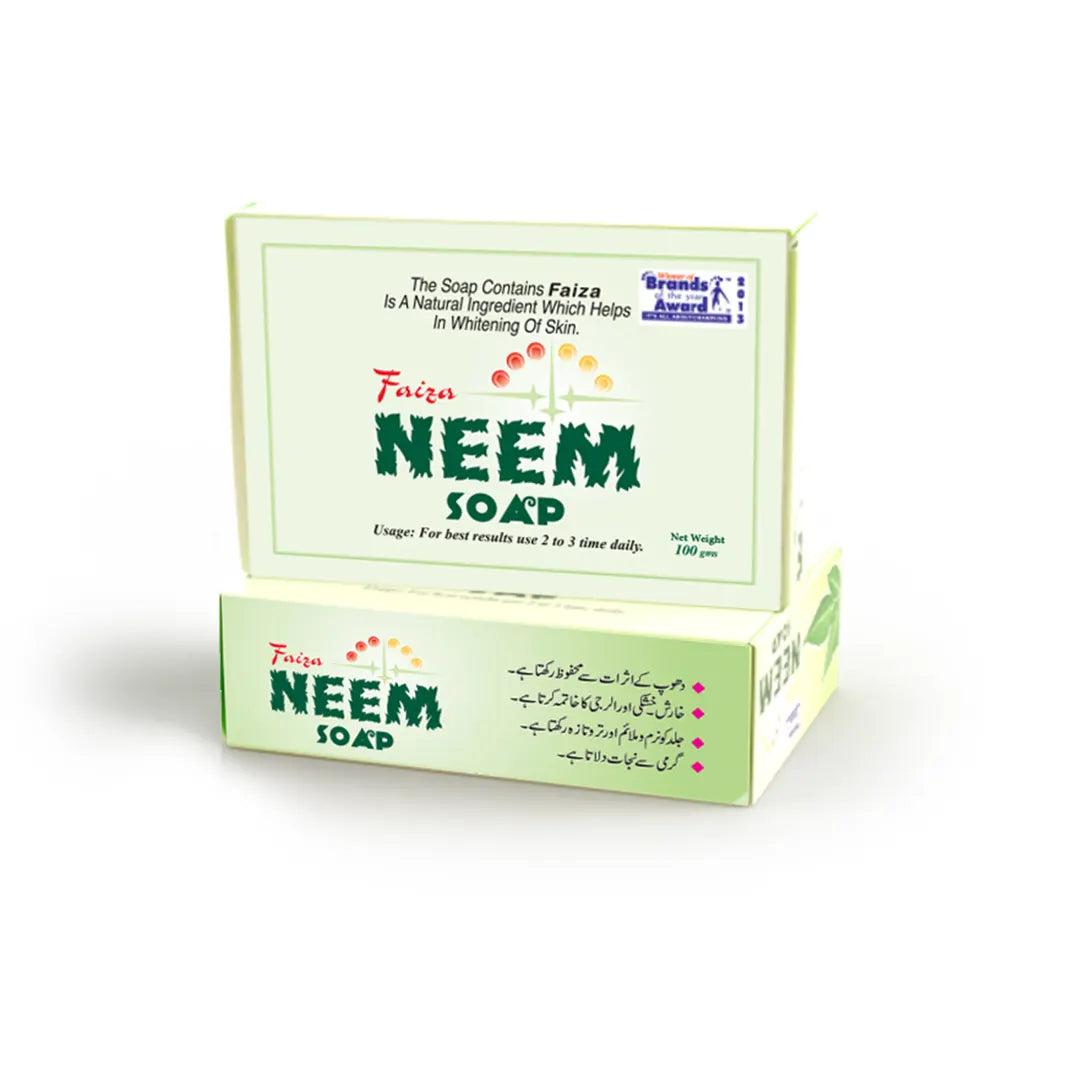 Faiza Neem Soap – Anti-Bacterial & Acne Control Bar