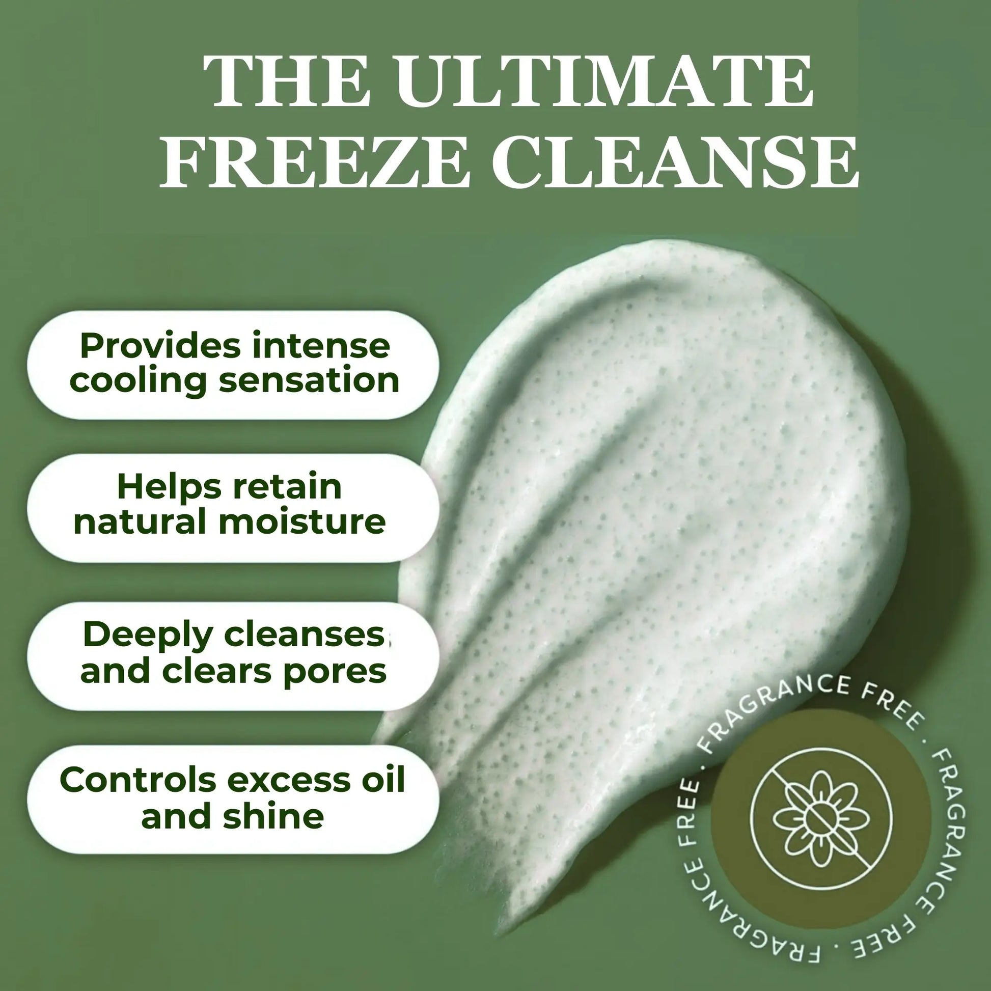 Certified Cooling Cleanser, Menthol Crystals, Salicylic Acid, Peppermint Oil, fight acne, clear pores, instant refreshing sensation, oil control formula