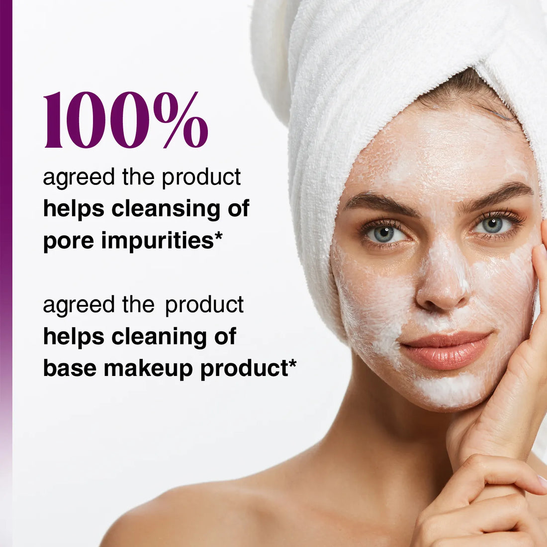 Faiza Perfect Radiance Intense Whitening Foaming Face Wash with Oil Free formula and Continuous Release Technology.